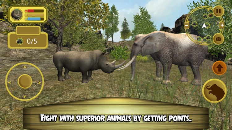Rhinoceros 3D Simulator-Wild Animal Hunting Life