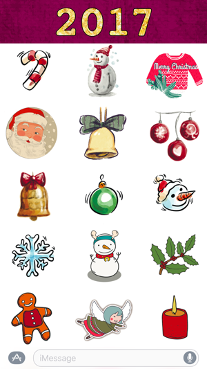 Merry Christmas & Happy New Year - Retro Stickers(圖2)-速報App