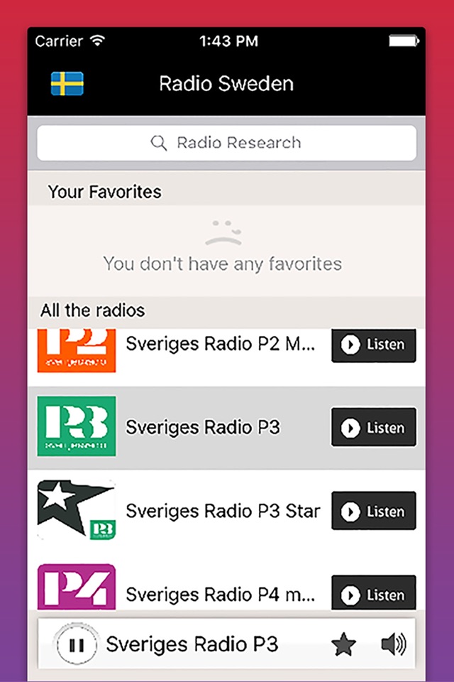 Radio Sweden - Sveriges Radio - Radios SW FREE screenshot 2