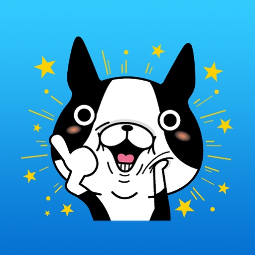 Milu The Boston Terrier iMessage Stickers