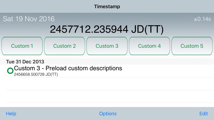 Emerald Timestamp