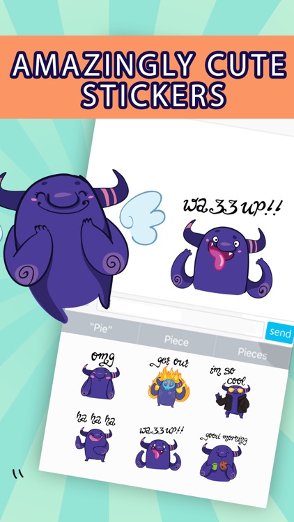 Happy Monster Emoji - Sticker Set for iMessage