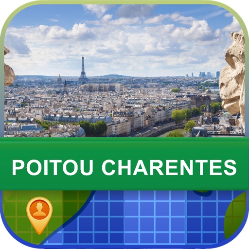 Poitou Charentes, France Map - World Offline Maps