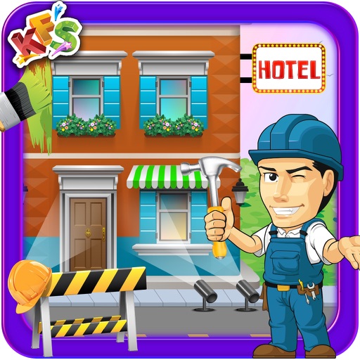 Renovate the hotel- Resort Management & Repair fun Icon