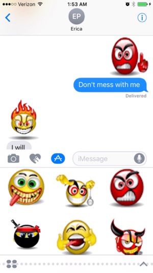 Animated Angry Smileys for iMessages