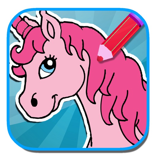 Kids Coloring Page Pony Game Free Icon