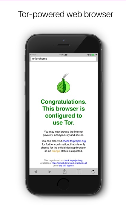 Onion - Tor powered browser for anonymous browsing screenshot-0