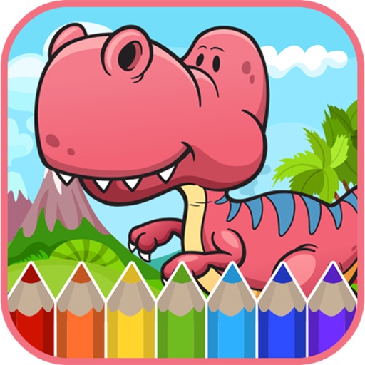 Dinosaurs Coloring Book - Painting Game for Kids Icon