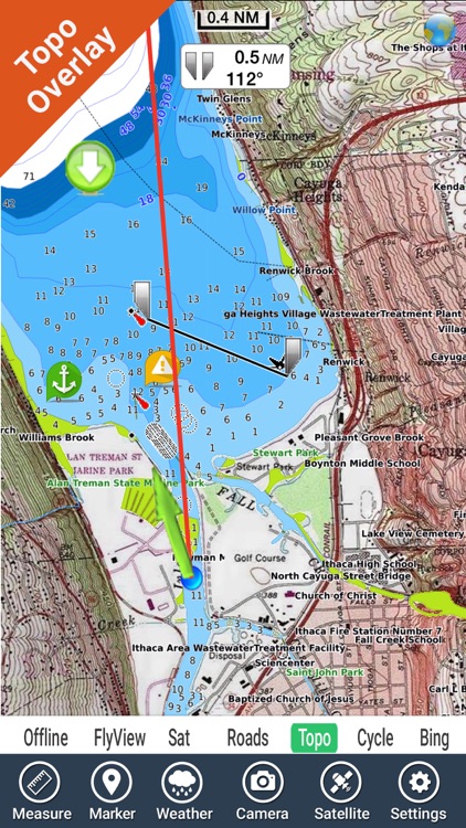 Sam Rayburn Reservoir HD GPS fishing chart offline