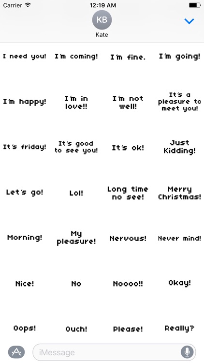 Expressions 8-Bit Stickers for iMessage