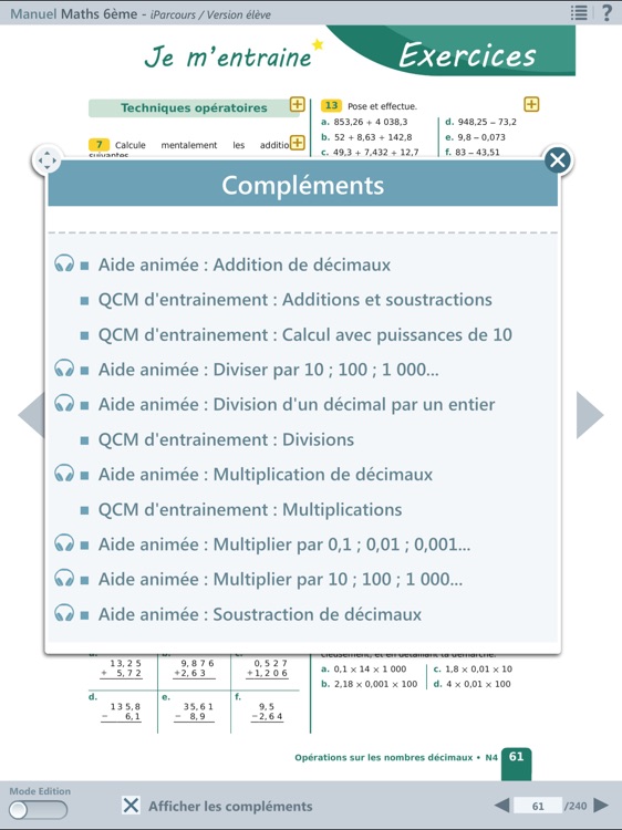 iParcours Maths 6e