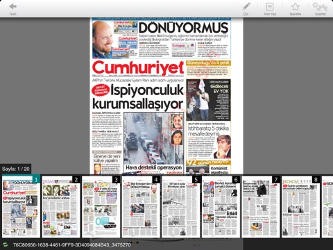 Cumhuriyet E-Gazete iPad Version screenshot 4