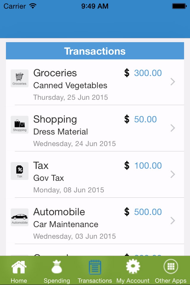 Spending Tracker Expense Lite screenshot 3