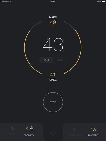 Скриншот из dB Decibel Meter - sound level measurement tool