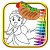 Food Burger Sofia Girl Coloring Page Game Version