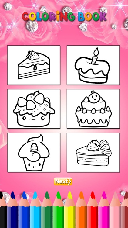 Cupcake Coloring Book HD: Learn to draw and color a cake, free games for children