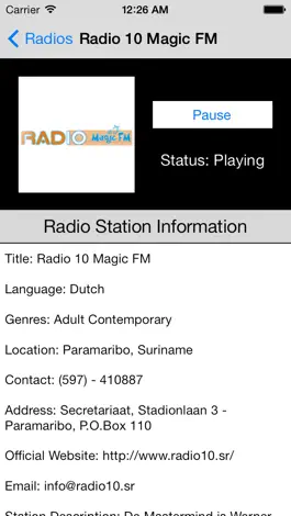 Game screenshot Suriname Radio Live Player (Paramaribo / Dutch) apk