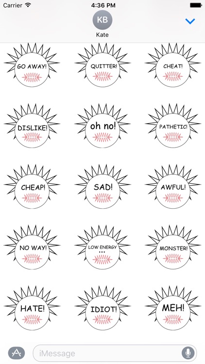 Angry Awful Face Emoji - Dislike Everything App