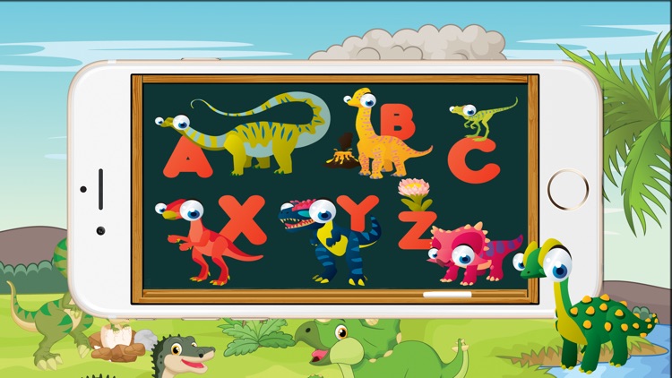 ABC Dinosaur Alphabet Tracing Flashcards for Kids