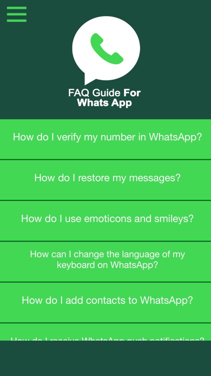 FAQ Guide For WhatsApp