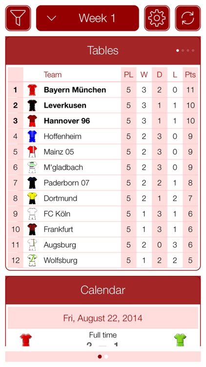 Deutsche Fußball 2016-2017 - Mobile Match Centre