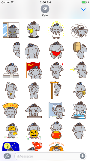 Cute Elephant - Animated Stickers And Emoticons(圖1)-速報App