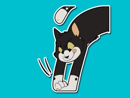 A cute sticker pack of a literal tuxedo cat, illustrated by the venerable NowandLater