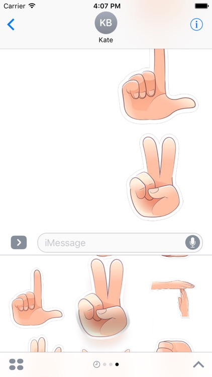 Hand Gesture Stickers iMessage Edition
