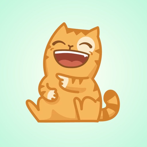 Cute Yellow Cat Sticker