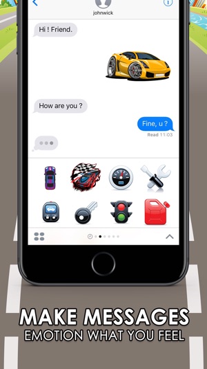 Super Car Emoji Stickers Keyboard Themes ChatStick(圖2)-速報App