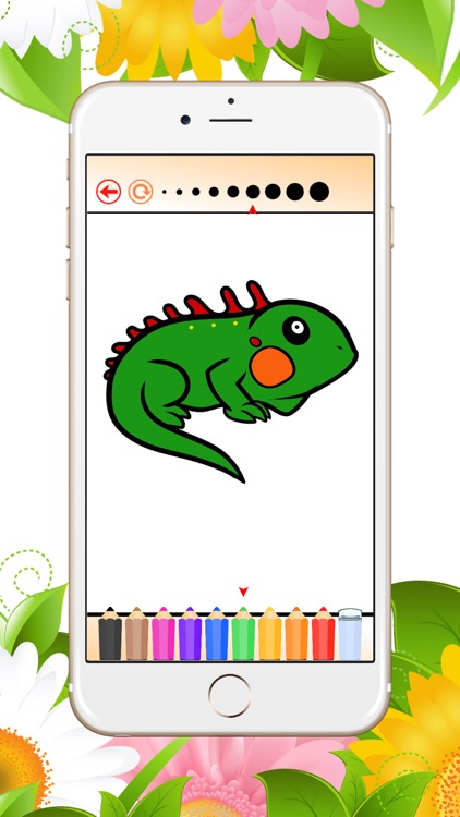 Reptile Coloring Book Paint iguana,turtle and more