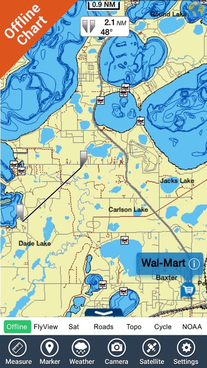 Michigan & Superior lakes charts GPS map Navigator