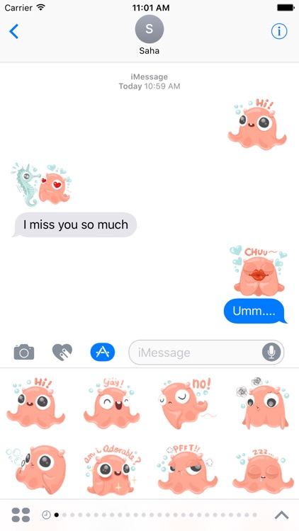 Funny Octopus Stickers