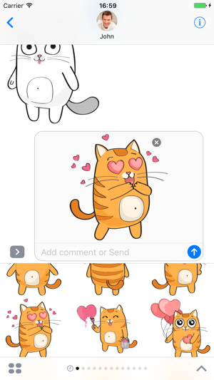 Cartoon Cats - Stickers for iMessage(圖4)-速報App