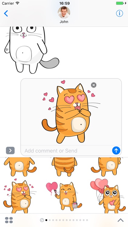 Cartoon Cats - Stickers for iMessage screenshot-3