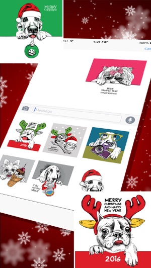 Animals Christmas Dress Up Expressions Stickers(圖2)-速報App