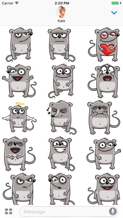 Funny mouse stickers for iMessage