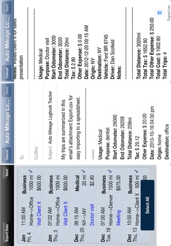 Auto Mileage Logbook TrackerHD screenshot 2