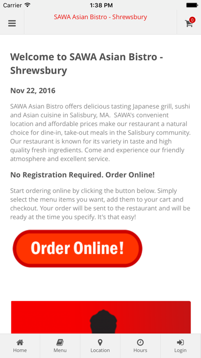 How to cancel & delete SAWA Asian Bistro - Shrewsbury from iphone & ipad 1