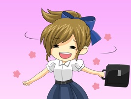 Like any schoolgirl, Naomi loves to have fun when class is over