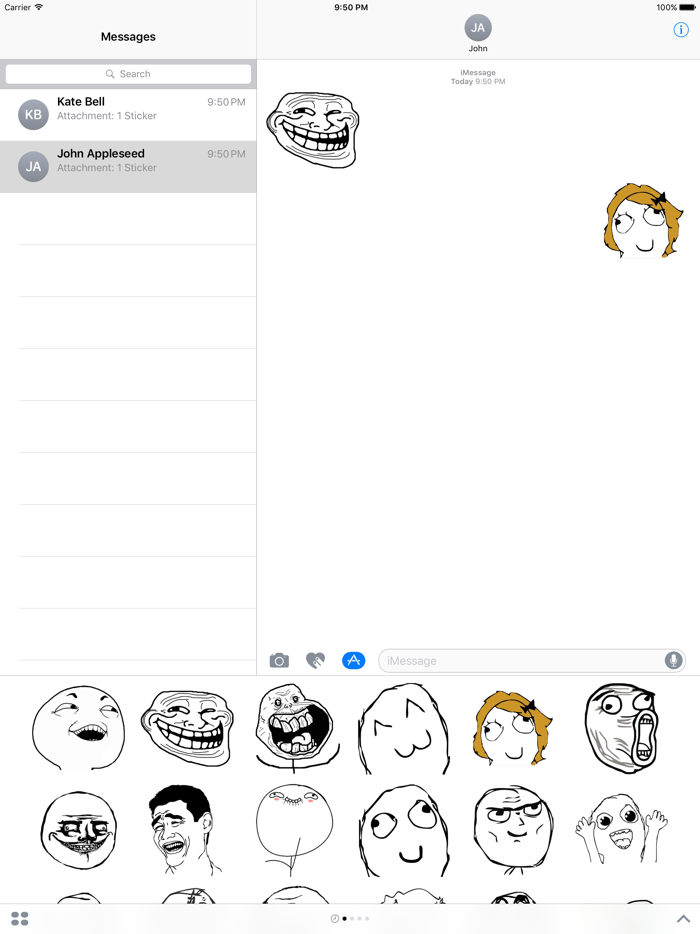 Memes - Rage Comic Stickers for iMessage