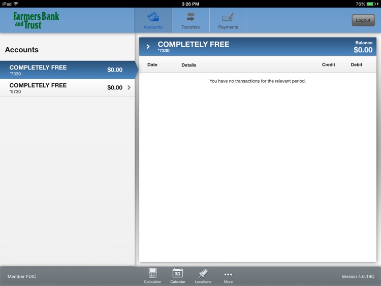 Farmers Bank & Trust Mobile for iPad