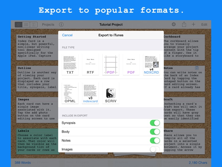 Index Card 4 - Corkboard Writing App screenshot-4