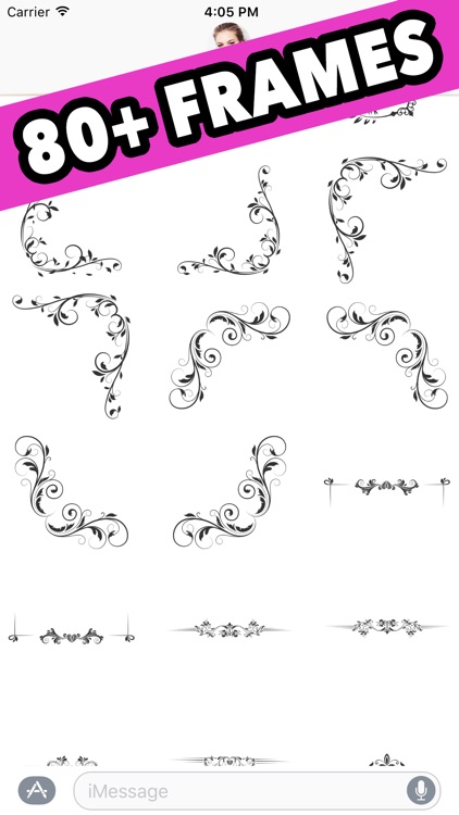 Floral frames & decoration stickers for photos