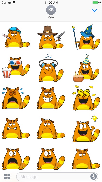 Cute Fat Cat Stickers by Tuan Tran Anh