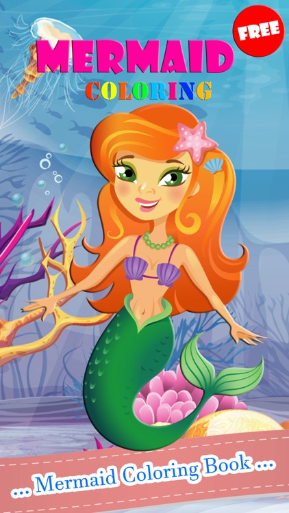 Mermaid Coloring Book Paint Games Free For Kids 2