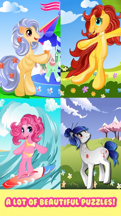 Pony Games for Girls My little Jigsaw Pony Puzzles screenshot-1
