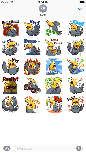 Cheeky Parrot - iMessage Sticker(圖2)-速報App