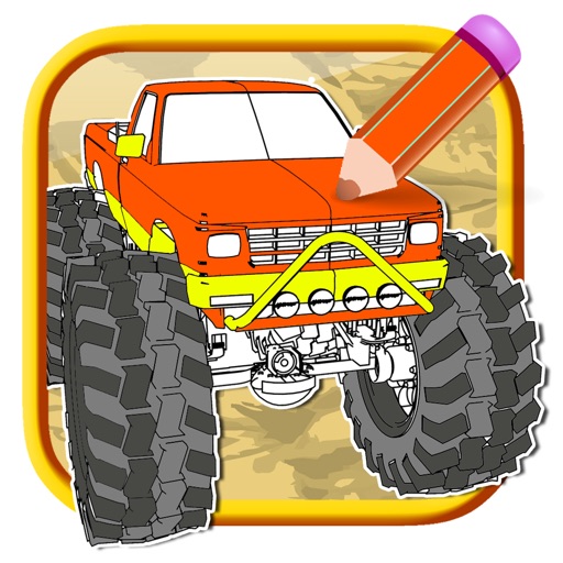 Kids Monster Truck Fun Game Coloring Page Edition