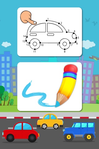 Cars Connect the Dots and Coloring Book - Toddler's Favorite Dot to Dot Game for Kids screenshot 4